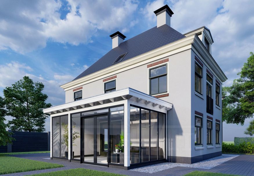 Trendhout aanbouwveranda Lucca links 605x325 cm Foto van Trendhout aanbouwveranda Lucca links 605x325 cm