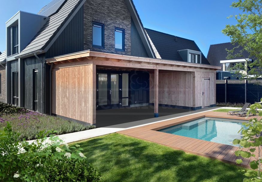 Trendhout aanbouwveranda Lucca rechts 525x325 cm Foto van Trendhout aanbouwveranda Lucca rechts 525x325 cm