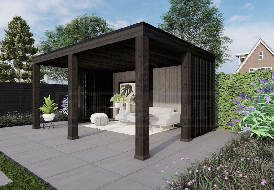 Foto van Trendhout buitenverblijf Palermo XXL 380x380 cm