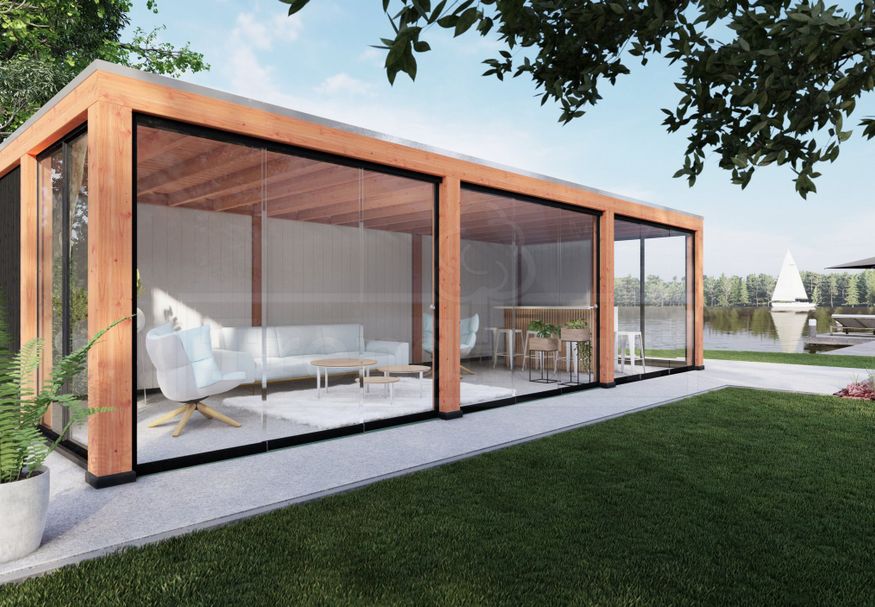 Trendhout buitenverblijf Palermo XXL 855x380 cm Foto van Trendhout buitenverblijf Palermo XXL 855x380 cm