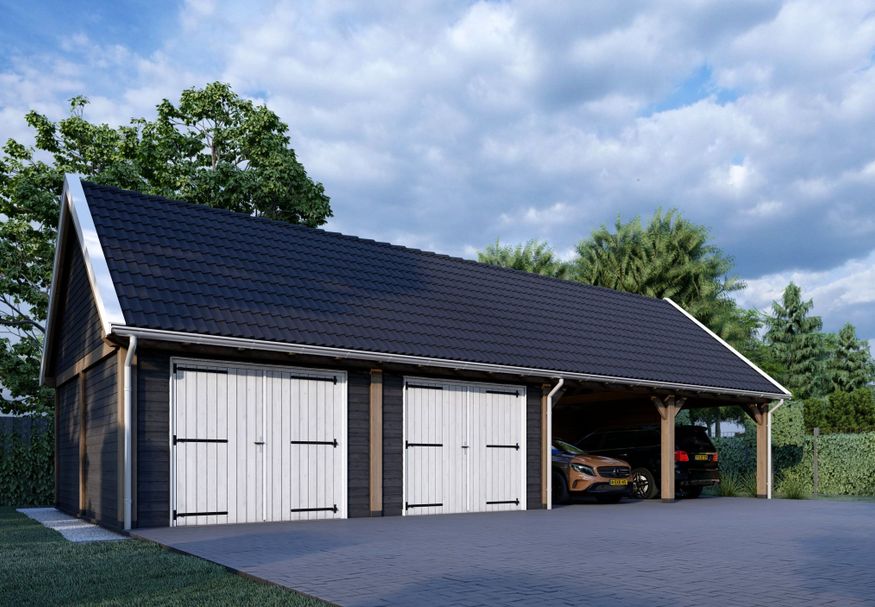 Trendhout buitenverblijf Zadeldak XXL 2030x595 cm Foto van Trendhout buitenverblijf Zadeldak XXL 2030x595 cm