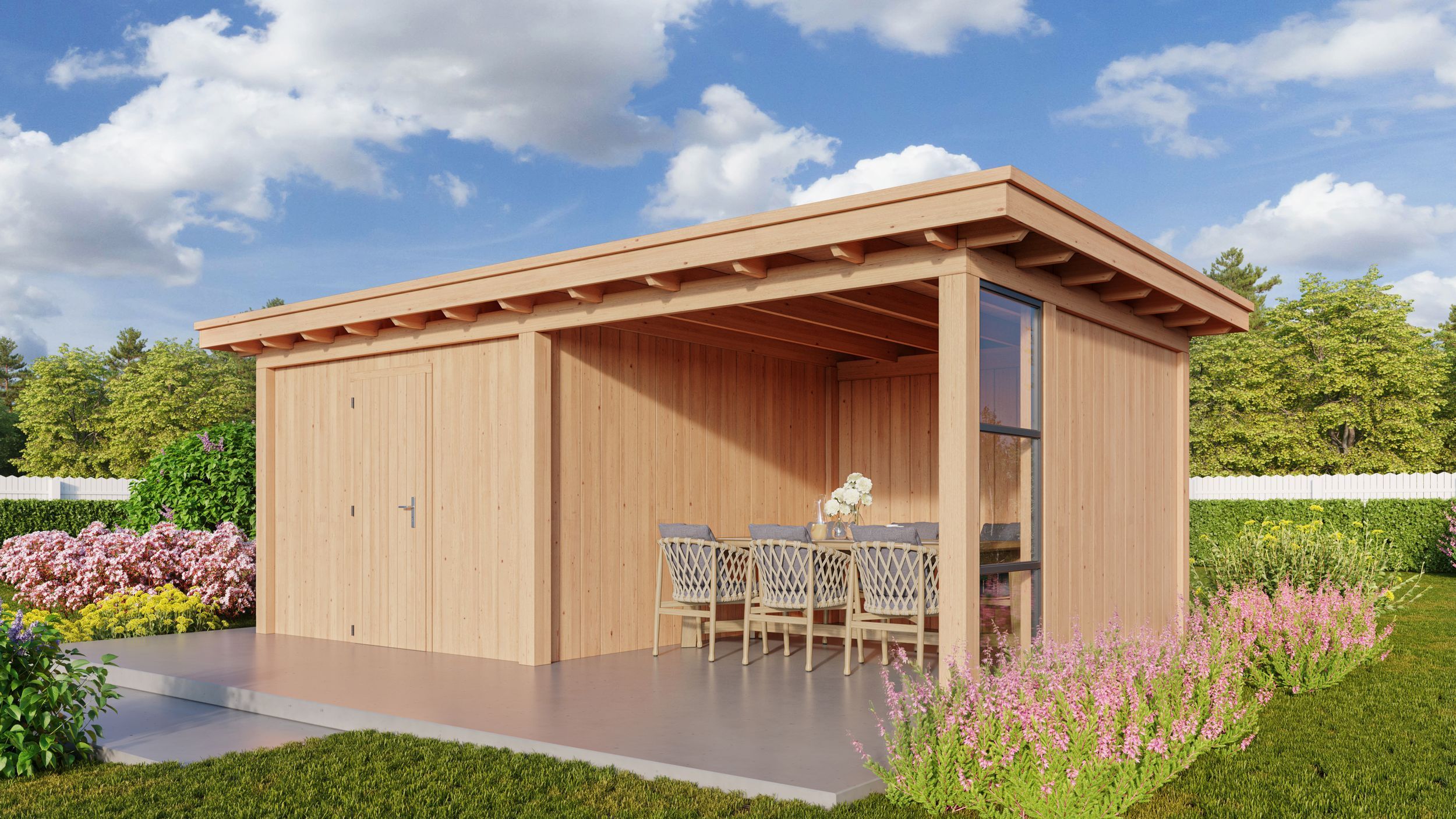 Foto van Kirk and Michaels tuinhuis met overkapping Tiberius