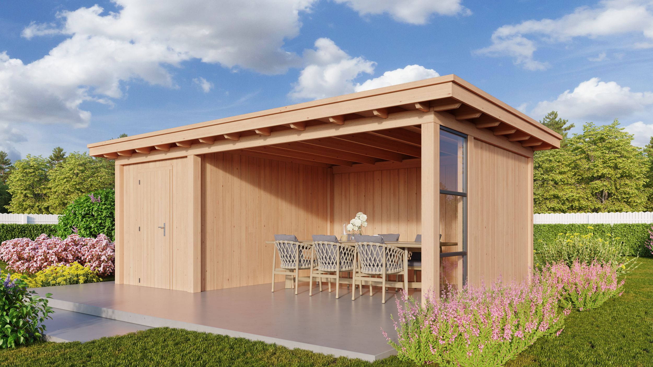 Foto van Kirk and Michaels tuinhuis met overkapping Tiberius