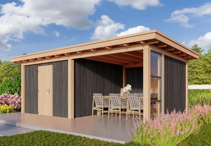 Kirk und Michaels Tiberius Nero Gartenhaus mit Terrasse 500x300 cm Foto von Kirk und Michaels Tiberius Nero Gartenhaus mit Terrasse 500x300 cm