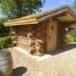 Foto van Azalp boomstam sauna Aila 250x250 cm - Kelo