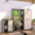 Foto von Keter Titan Niedrigschrank Schwarz/Grau
