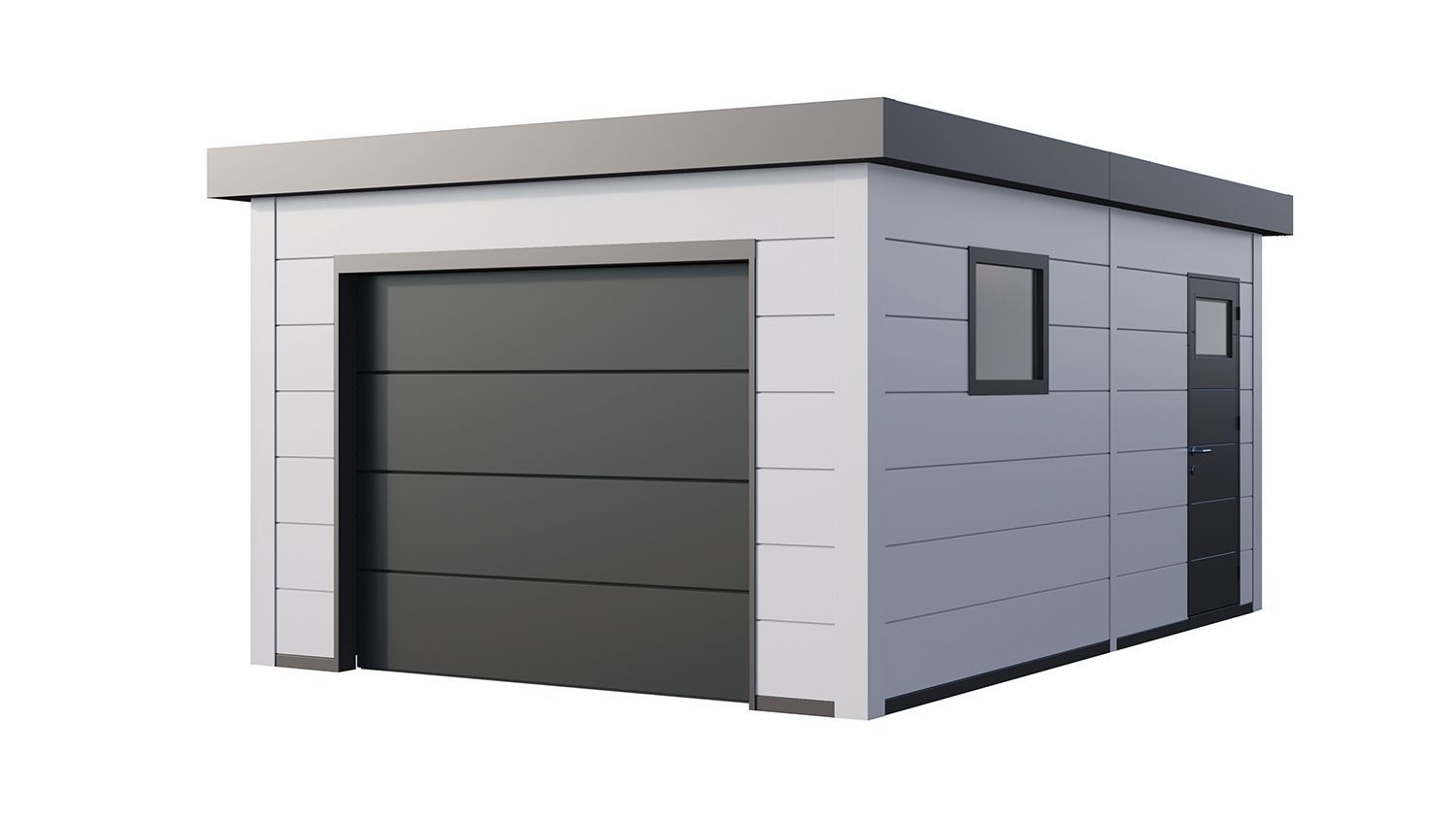 Foto van Telluria 3654G metalen garage - wit