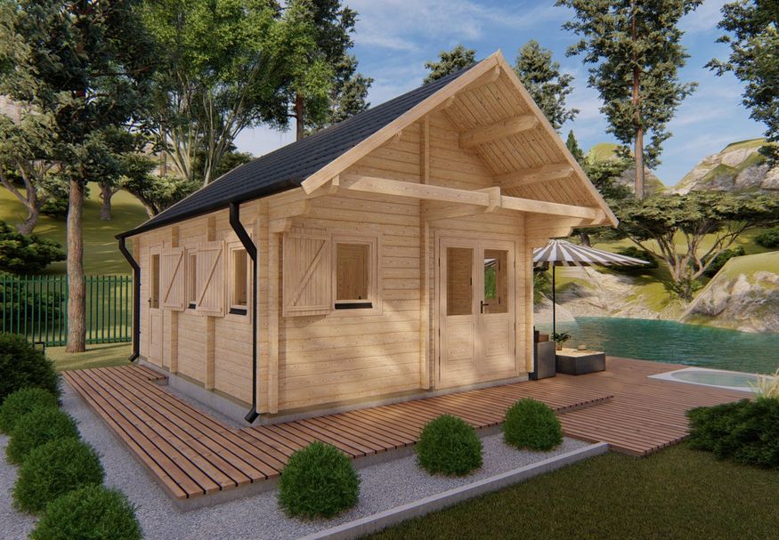 Grunland Chalet Torino 450 x 600 cm Foto van Grunland Chalet Torino 450 x 600 cm