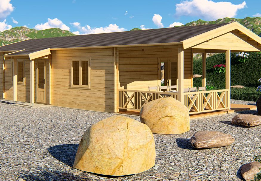 Graed Chalet Glamorouse 1400x595 cm - 44 + 44 mm Foto van Graed Chalet Glamorouse 1400x595 cm - 44 + 44 mm