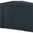 Foto van Duramax Top Shed 10x8 Antraciet metalen tuinhuis