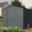 Foto von Duramax Top Shed Metall Gartenhaus 10x8 Anthrazit