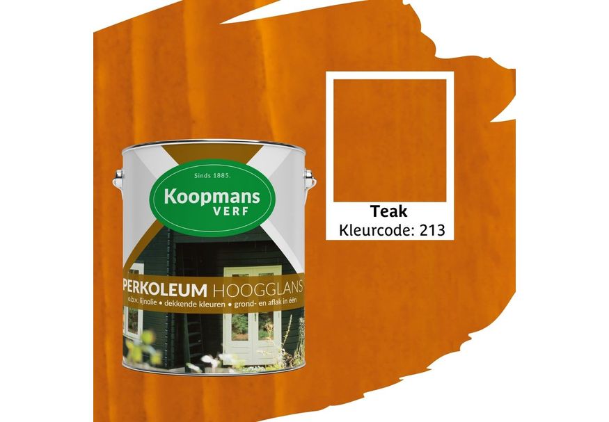Koopmans Perkoleum, Teak 213, 2,5L Hochglanz Foto von Koopmans Perkoleum, Teak 213, 2,5L Hochglanz