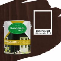 Foto van Koopmans Perkoleum Ebbenzwart Zijdeglans Transparant 2.5L