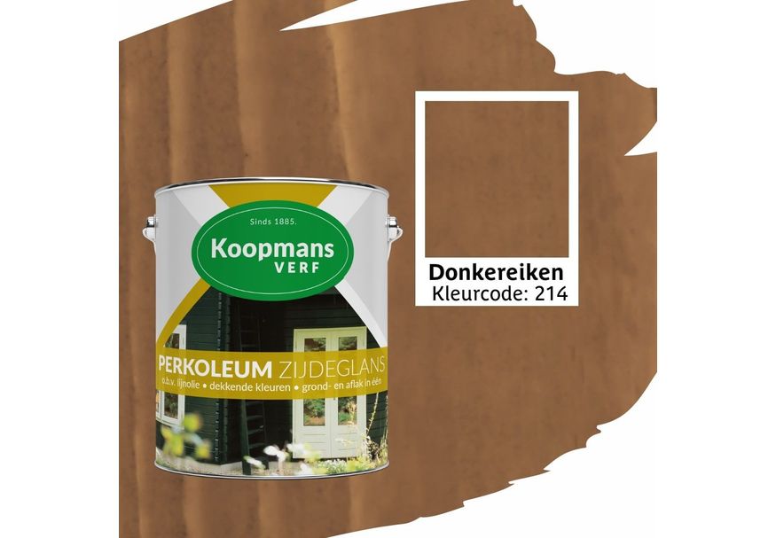 Koopmans Perkoleum, Eiche dunkel 214, 2,5L Seidenglanz Foto von Koopmans Perkoleum, Eiche dunkel 214, 2,5L Seidenglanz