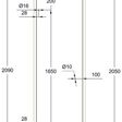Foto von Ilogreen Saunatür Trend (Fichte) 209x69 cm, Bronzeglas