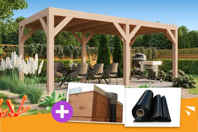 Foto van Trendhout Douglas overkapping Palermo XS - Combideal