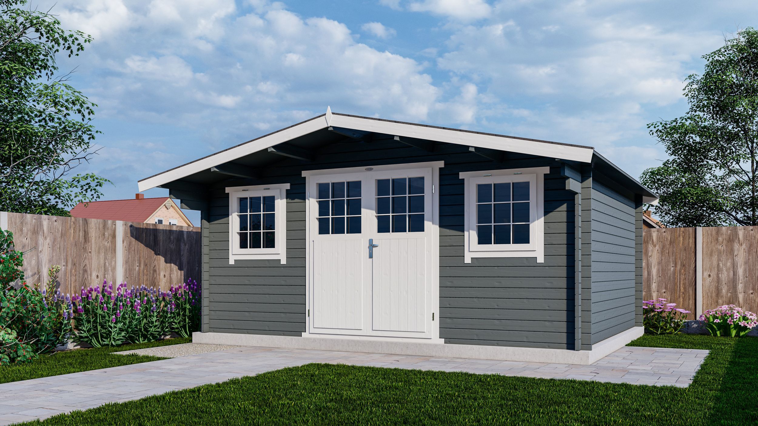 Foto van Interflex blokhut 5139 - geverfd