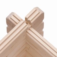 Foto der Karibu 91545 Gartenhaus Trittau 5 Seitenmarkise 300