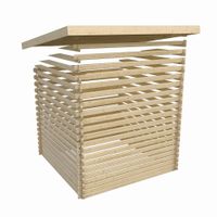 Foto der Karibu 91542 Gartenhaus Trittau 4 Seitenmarkise 400