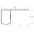 Foto van WoodAcademy tuinhuis met overkapping Sapphire Essential 580x300 cm