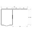 Foto van WoodAcademy tuinhuis met overkapping Sapphire Essential 680x400 cm