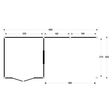 Foto van WoodAcademy tuinhuis met overkapping Sapphire Essential nero 680x300 cm