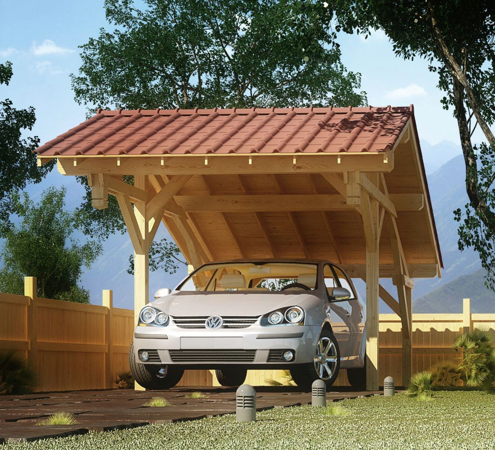 Foto von Azalp Royal Class Carport Varik 395x602 cm