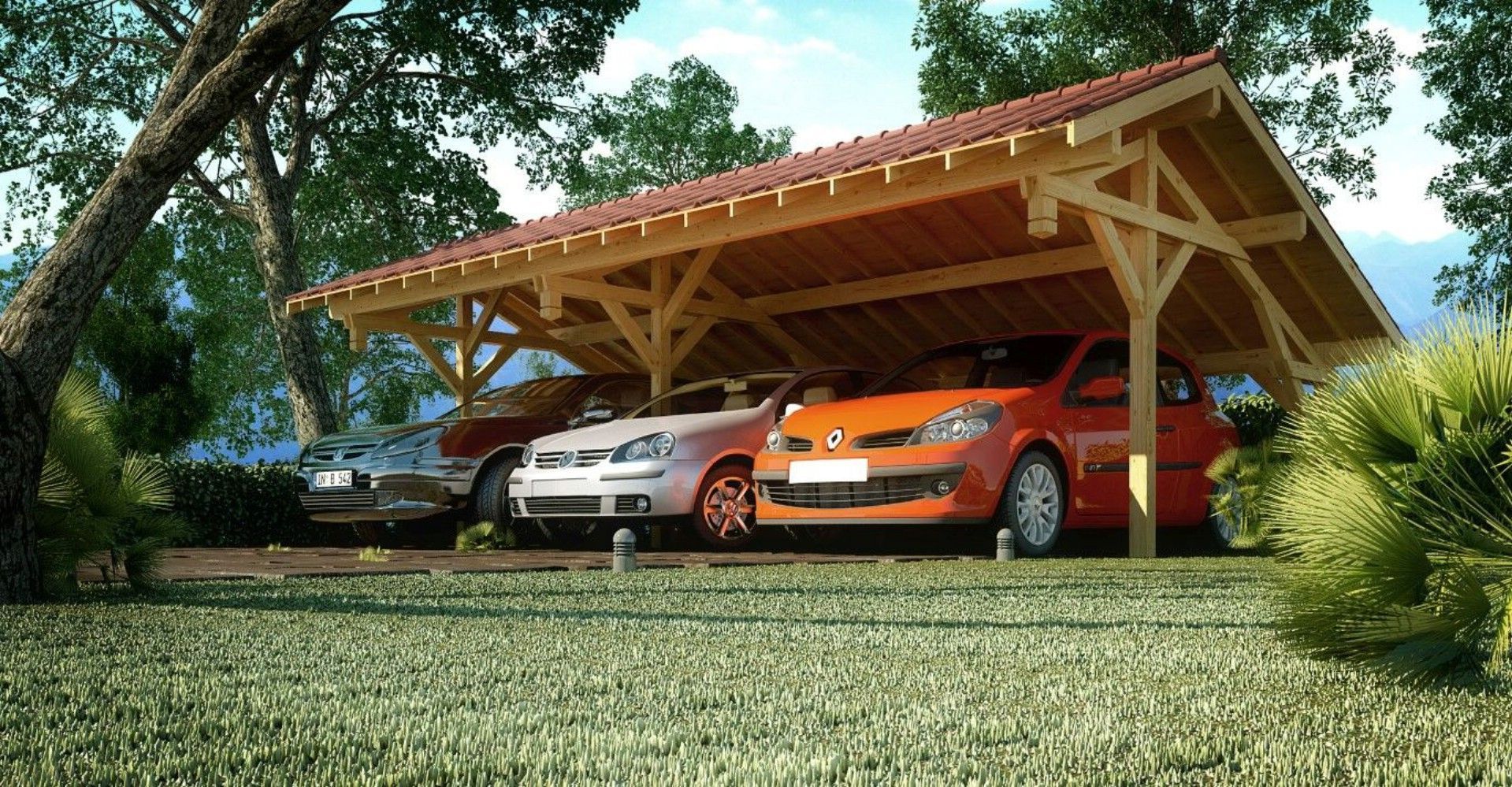 Foto von Azalp Royal Class Carport Varik 645x602 cm