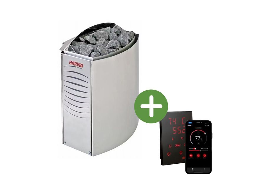 Foto von Harvia Vega BC60E Saunaofen + Xenio CX1704XW Wifi Steuerung