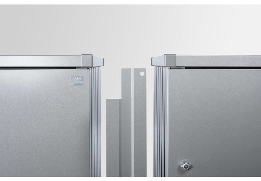 Foto van Biohort verbindingselement Alex zilver metallic 3 stuks