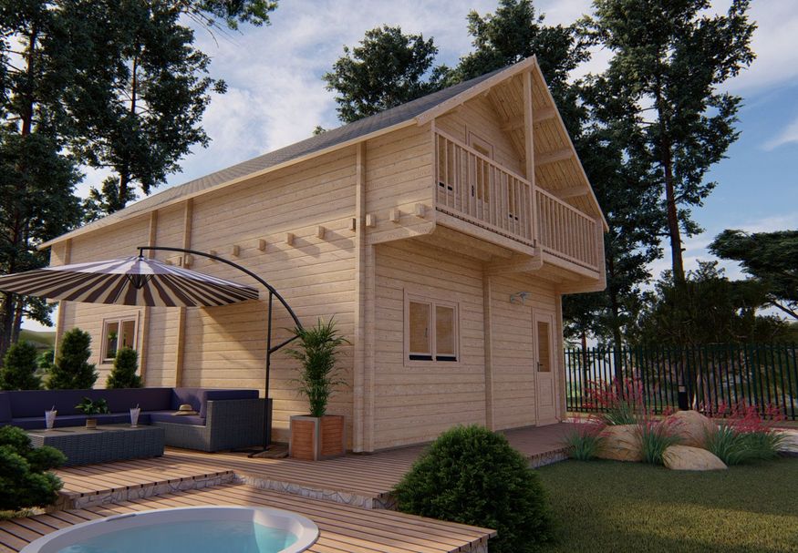 Grunland Chalet Verona 593 x 875 cm Foto van Grunland Chalet Verona 593 x 875 cm