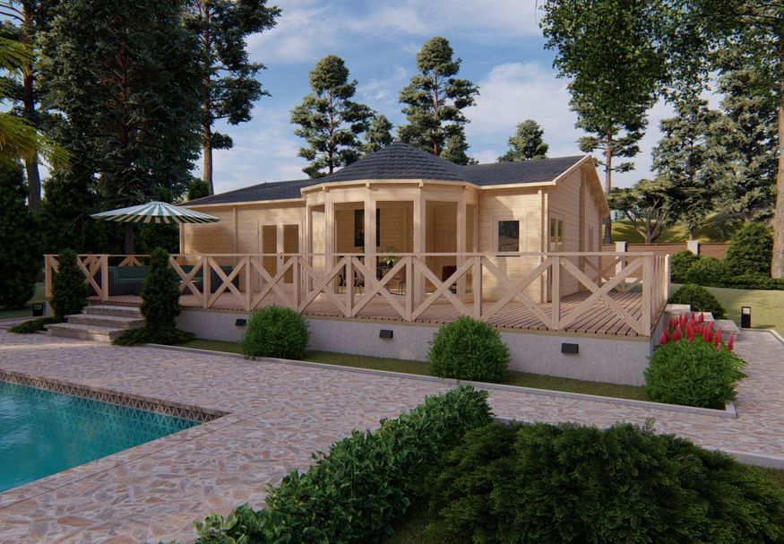Grunland Chalet Vienna 830 x 1100 cm Foto van Grunland Chalet Vienna 830 x 1100 cm
