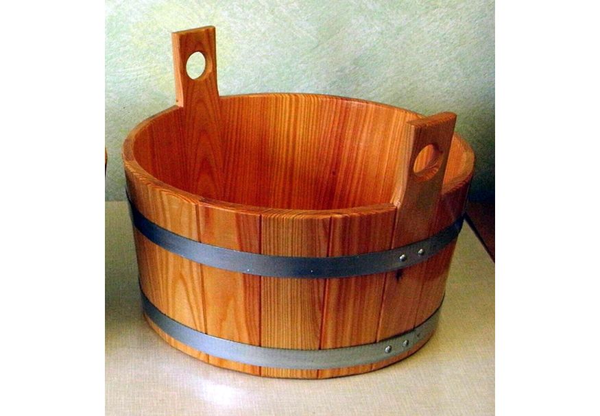 Foto von Blumenberg Fussbecken 16 Liter, Lärche gelackt (410/05)