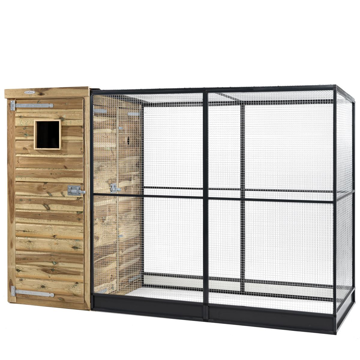 Foto van Voldux volière Thomas links