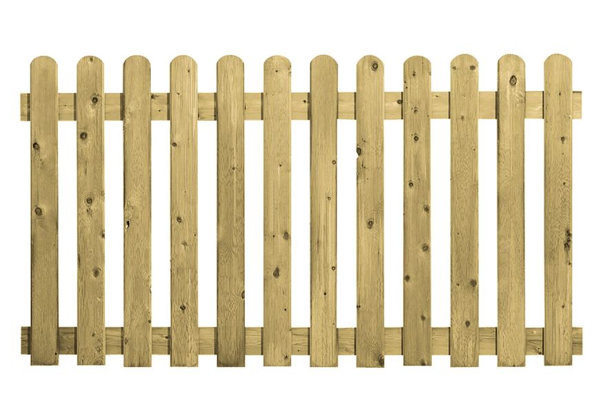 Vuren Hek Relief Rond 100x180 Foto van Vuren Hek Relief Rond 100x180