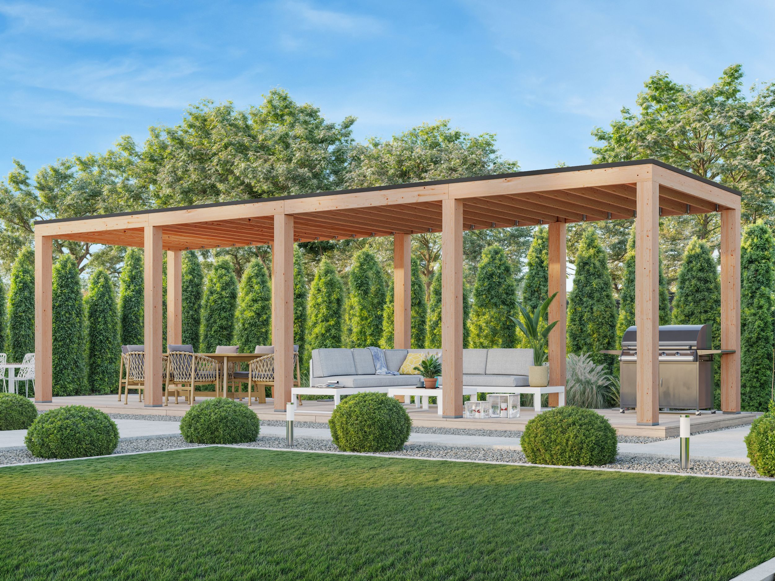 Foto van WoodAcademy douglas overkapping Ruby Excellent