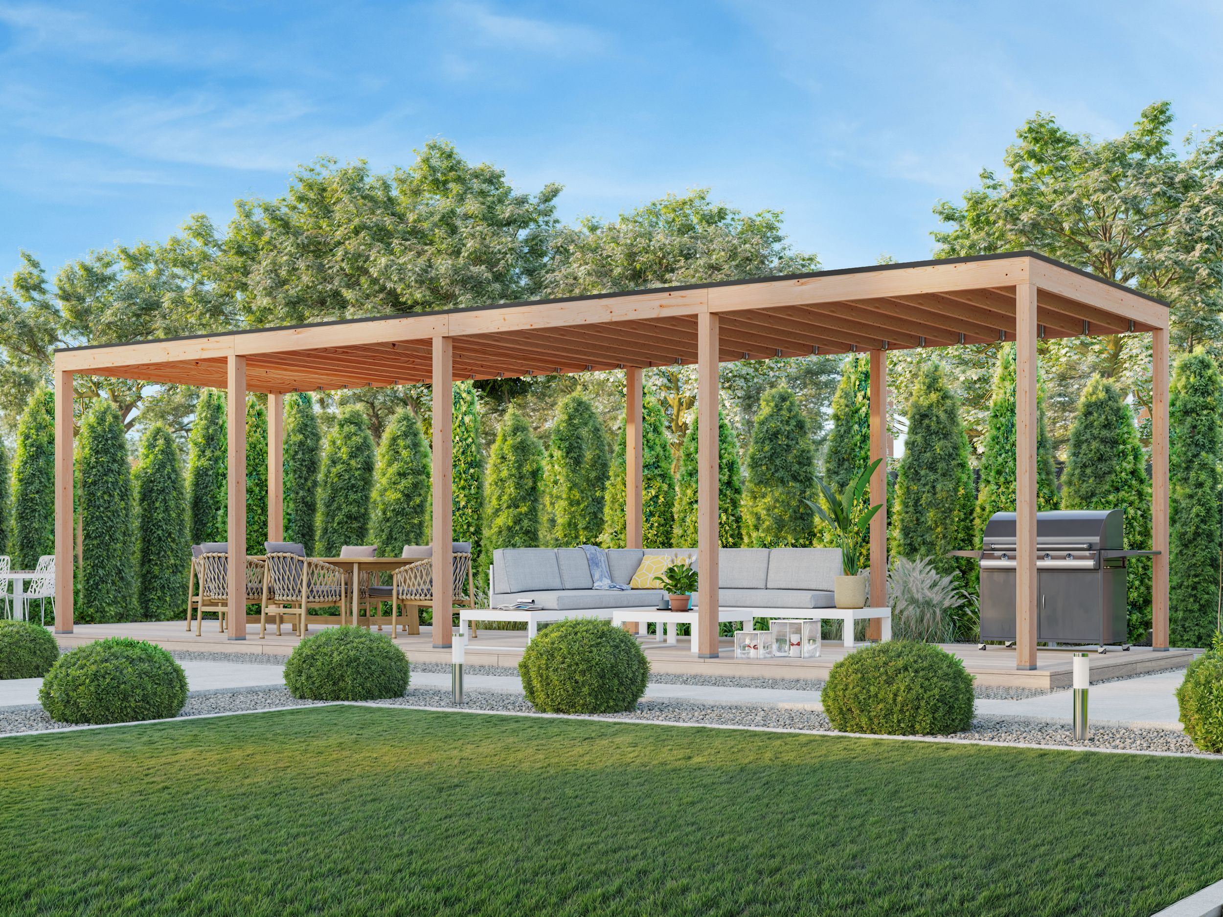 Foto van WoodAcademy douglas overkapping Ruby Essential