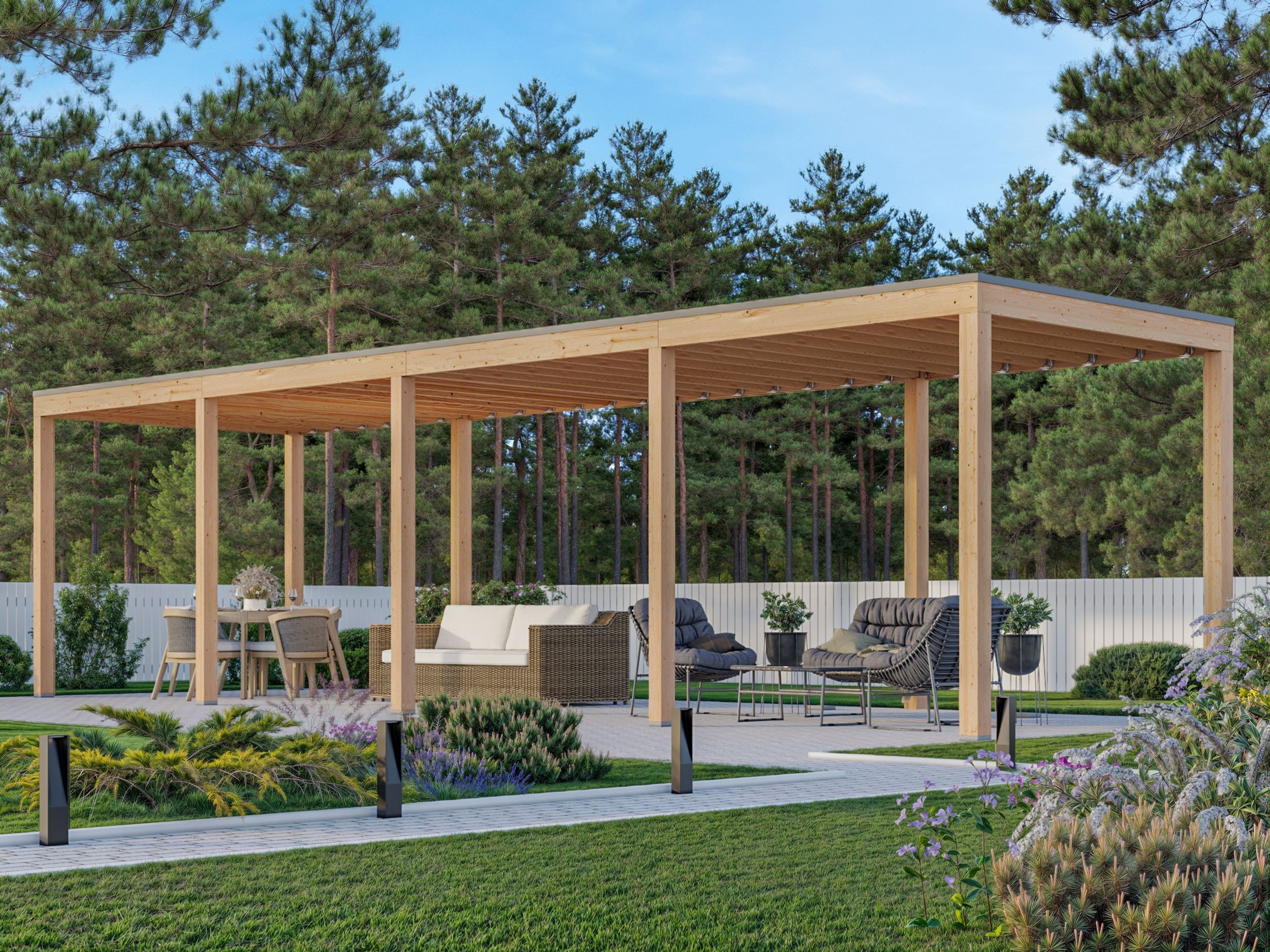 Foto van WoodAcademy douglas overkapping Ruby Essential