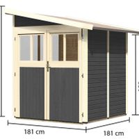 Foto der Karibu 73072 Gartenhaus Wandlitz 2 - Terragrau