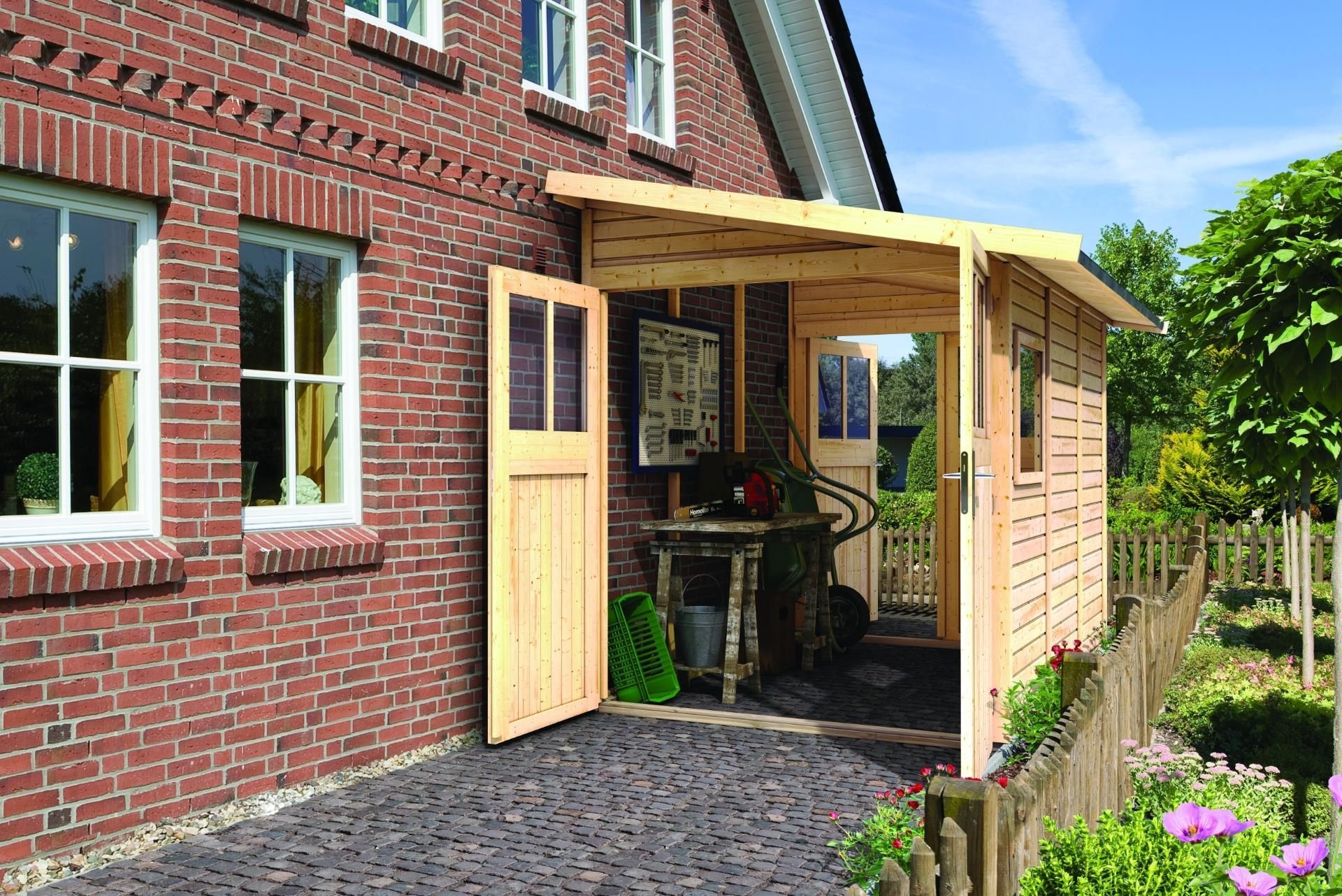 Foto van Karibu 55256 Wandlitz 3 tuinhuis