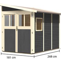 Foto van Karibu 73073 tuinhuis Wandlitz 3 - terragrijs