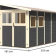 Foto van Karibu Wandlitz 4 tuinhuis - terragrijs (73074)