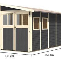 Foto van Karibu 73074 tuinhuis Wandlitz 4 - terragrijs