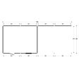 Foto von WoodAcademy Gartenhaus mit Überdachung Nefriet Excellent grigio 980x400 cm