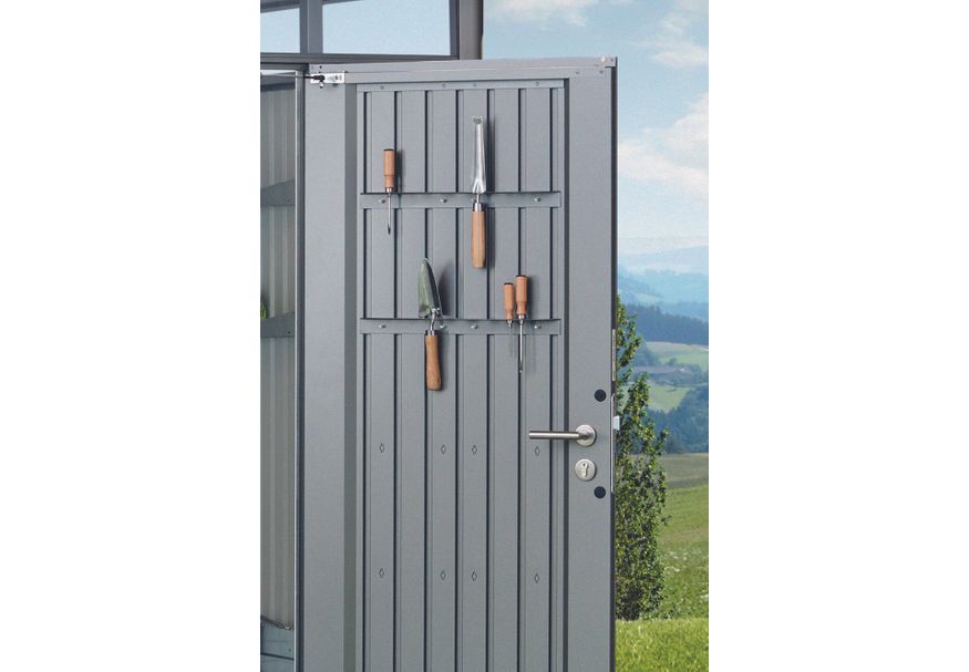 Foto van Biohort Werktuighouder voor deur AG,Highline,Panorama 2 stuk, kwartsgrijs metallic