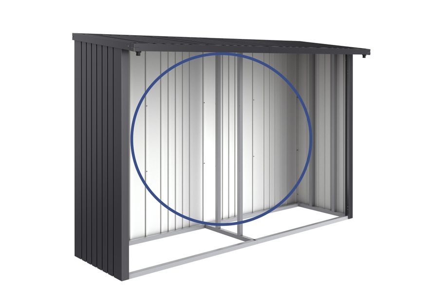 Foto van Biohort Achterwand voor Woodstock 300 donkergrijs metallic