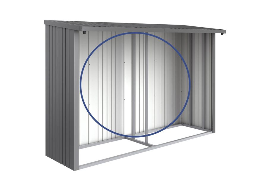 Foto van Biohort Achterwand voor Woodstock 300 kwartsgrijs metallic