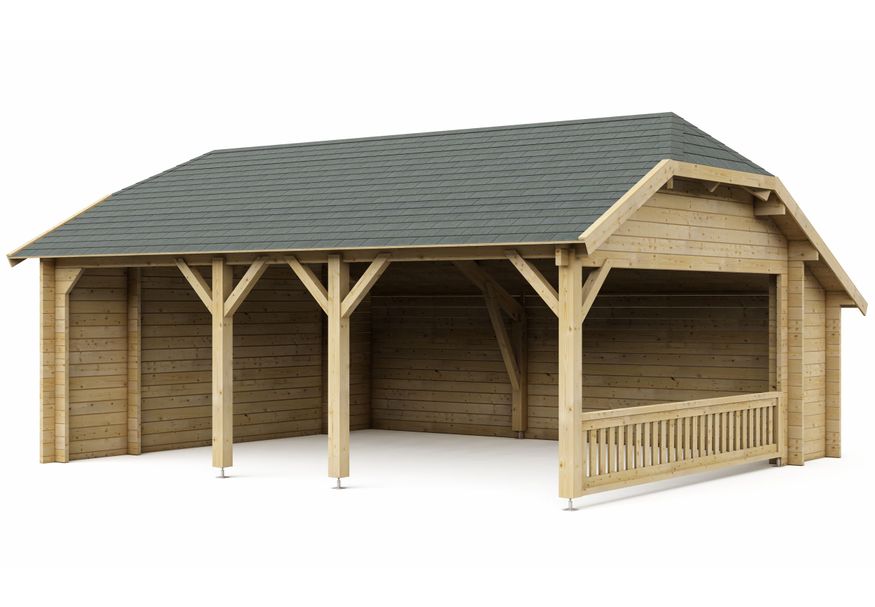 Interflex wolfsHölzerne Schuppen mit Satteldach WKS1 - Imprägniert Foto von Interflex wolfsHölzerne Schuppen mit Satteldach WKS1 - Imprägniert