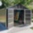 Foto von Palram – Canopia Yukon 11X9S Dunkelgrau Shed with floor