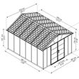 Foto van Palram – Canopia Yukon 11X13.1 S Donkergrijs Shed with floor